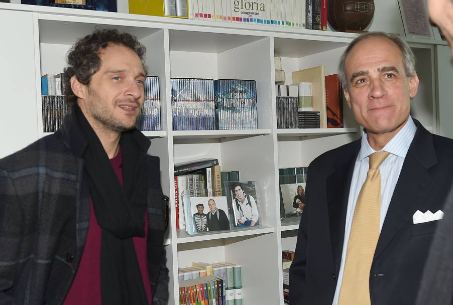 Claudio Santamaria con il direttore Andrea Monti (Bozzani)